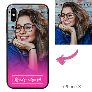 iPhoneX Custom Live Love Laugh Photo Protective Phone Case