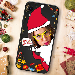 Christmas sale - Custom Happy Santa iPhone Case - Black