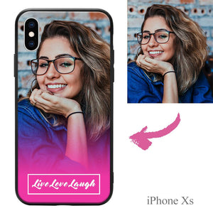 iPhoneXs Custom Live Love Laugh Photo Protective Phone Case