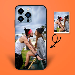 Custom iPhone 12/13 Case With Photo Glass Surface Phone Case Gift For Him