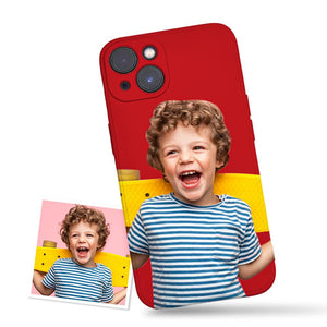 Custom Photo Red iPhone Case Personalized Protective Phone Case Creative Gifts