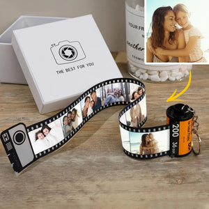 Film Roll Keychain Custom Romantic Photo Gifts Camera Roll Keyring