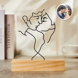 Custom Photo Ornaments Face Line Couple Romantic Gifts - Getcustomphonecase