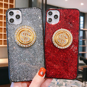 Dollar Rotary Table Flash Powder with Drill Mobile Phone Case Gift for Her