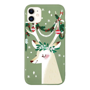 iPhone 13/ iPhone 12/ iPhone 11 Christmas Mobile Phone Case Painted Soft Shell iPhone Cover - Elk