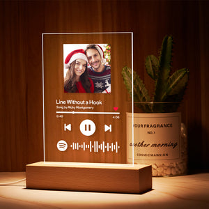 Spotify Glass Art Personalized Spotify Code Music Plaque Spotify Night Light Plaque (5.9in x 7.7in)