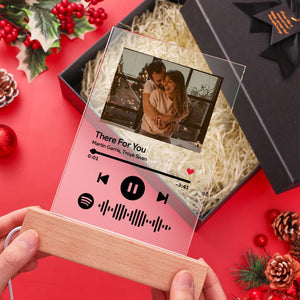 Christmas Gifts Spotify Glass Custom Spotify Night Light with Black Ribbon Box