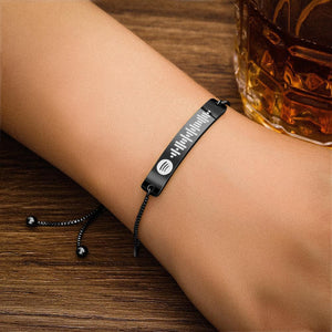 Spotify Code Music Bracelet Stainless Steel Custom Bracelet Black