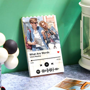 Personalised Photo Building Block Custom Spotify Code Gifts for Hm