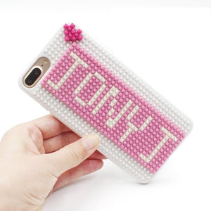 DIY Small Blocks iPhone Case Unique Spelling Letter Phone Protective Case